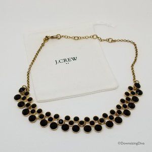 J. Crew Factory Crystal Bubbles Necklace - Black